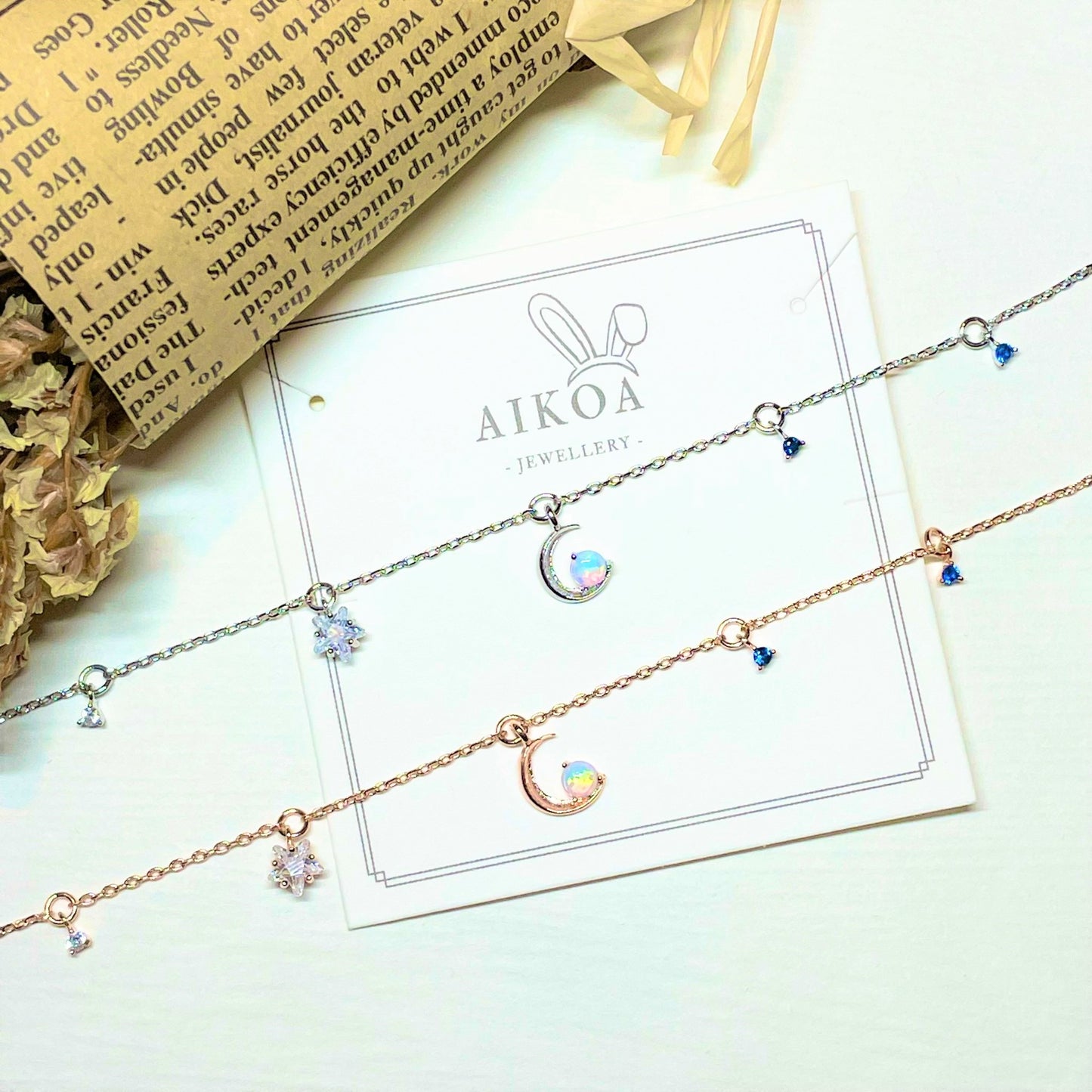 Opal Moon Necklace