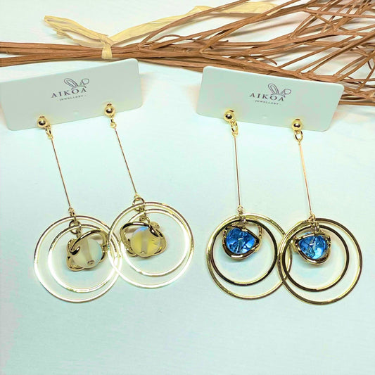 Spinning Galaxy Earrings (Gold)