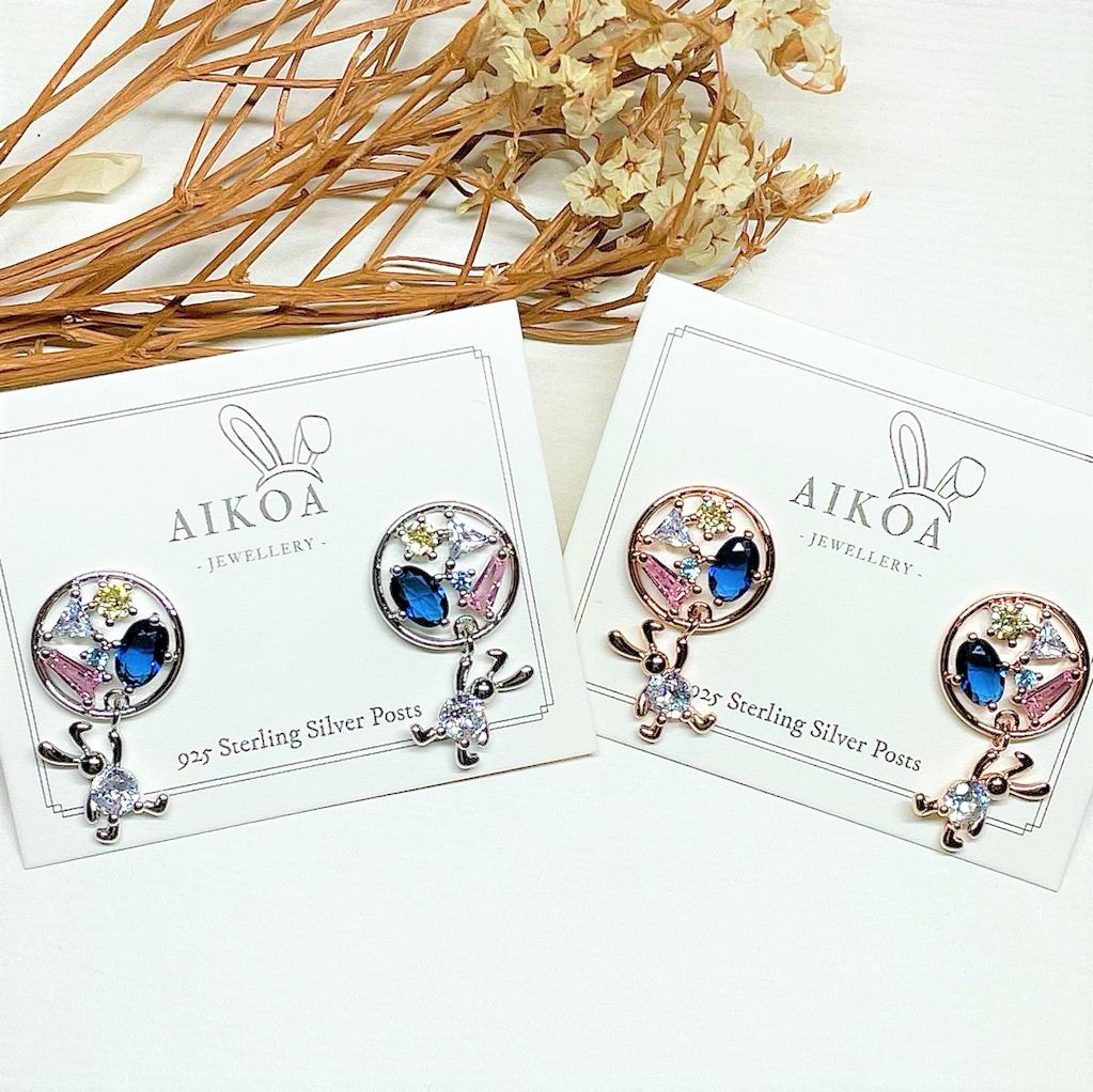 Rainbow Rabbit Earrings